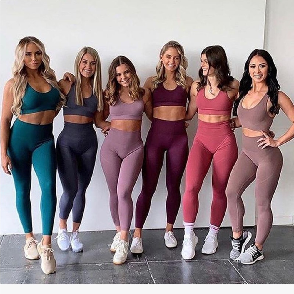 New set high waisted yoga clothes bra leggings - Picture 2 of 8